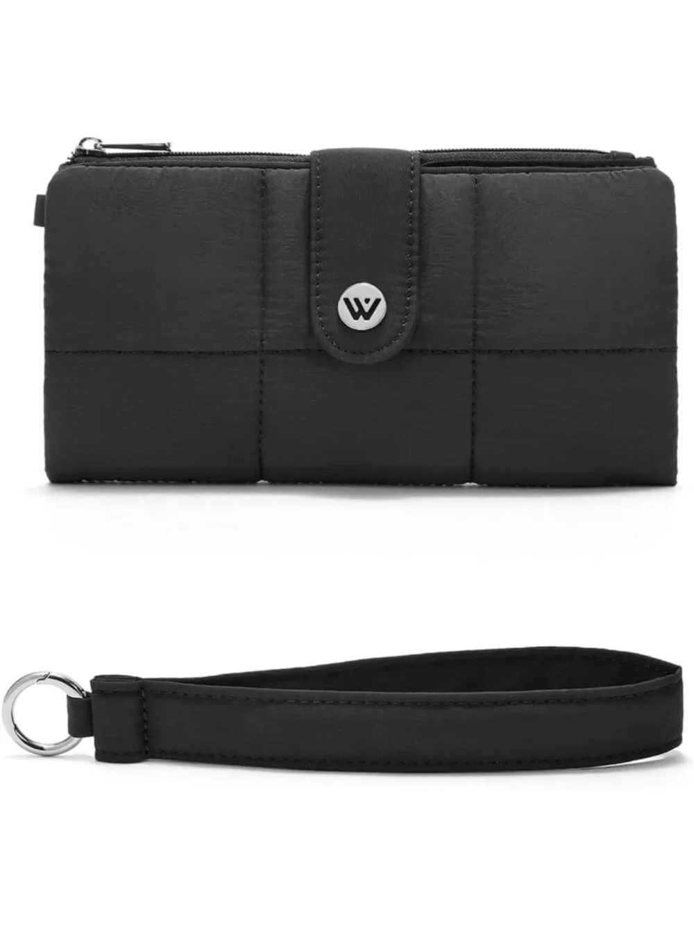 Stylish Puffer Wristlet Wallet for Women | RFID Blocking Card Holder, Compact